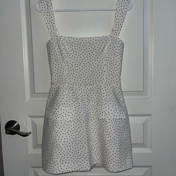 Amanda Uprichard Ivory Dress with Black Dots - Picture 1 of 4